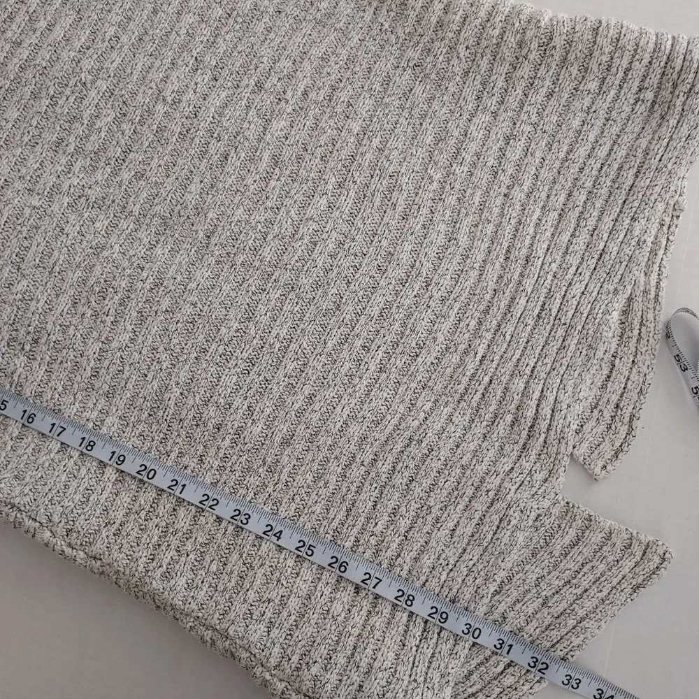 Sundance Chunky Knit Open Front 3/4 Sleeve Gray Cardigan Sweater